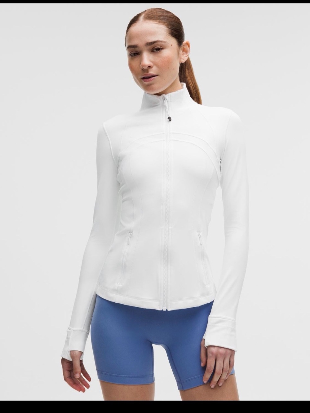 lululemon athletica White Zip-Up Jacket